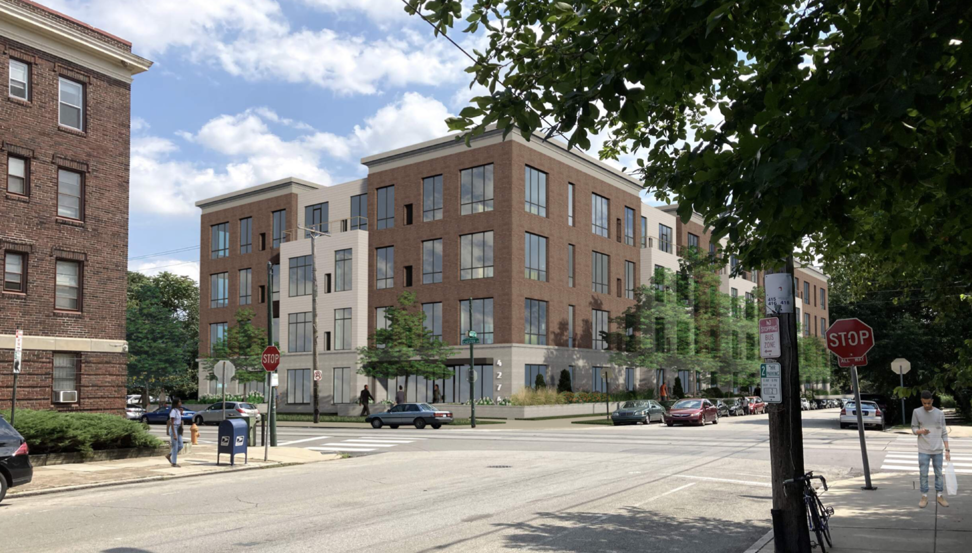 Rendering of 4701-15 Kingsessing Avenue. Credit: JKRP Architects.
