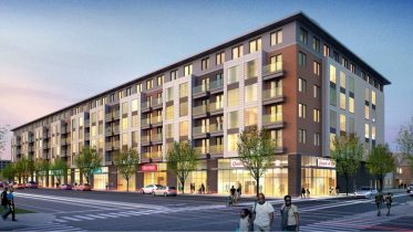 Rendering of 1030 West Girard Avenue via Civic Design Review.