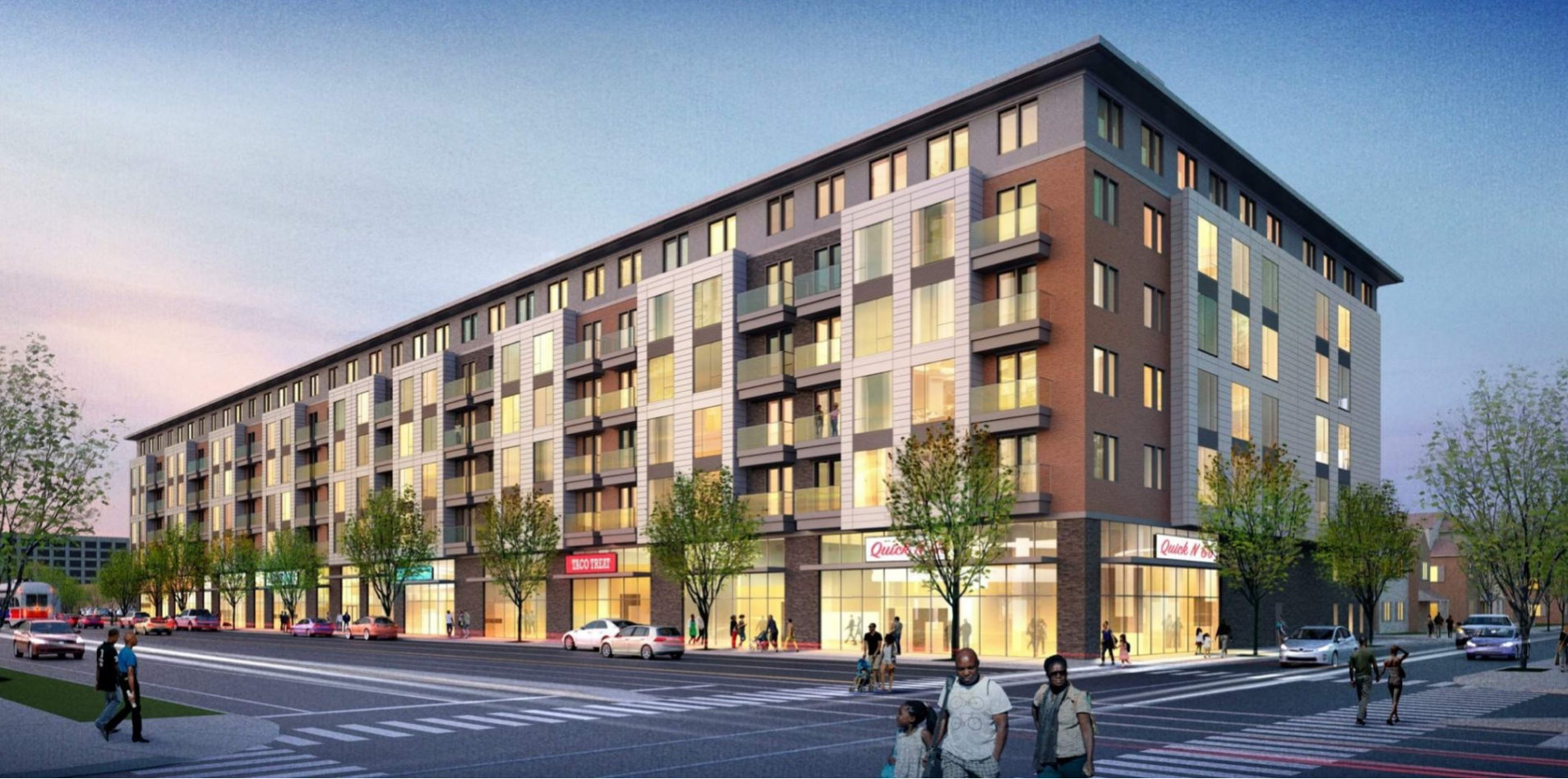 Rendering of 1030 West Girard Avenue via Civic Design Review.