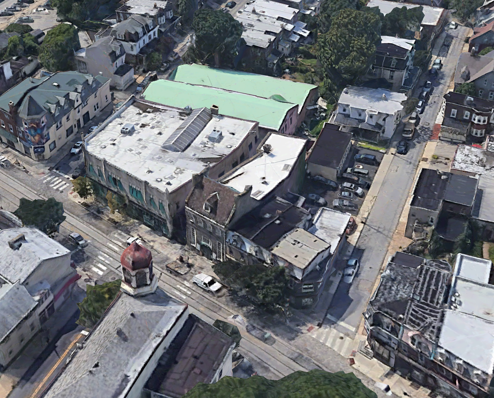 Aerial view of 7208-10 Germantown Avenue. Credit: Google.