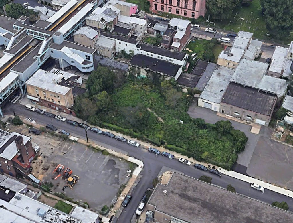 Aerial view of 1611-41 Ruan Street. Credit: Google.