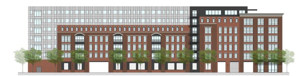 711-35 North Front Street. Front street elevation. Credit: JKRP Architects