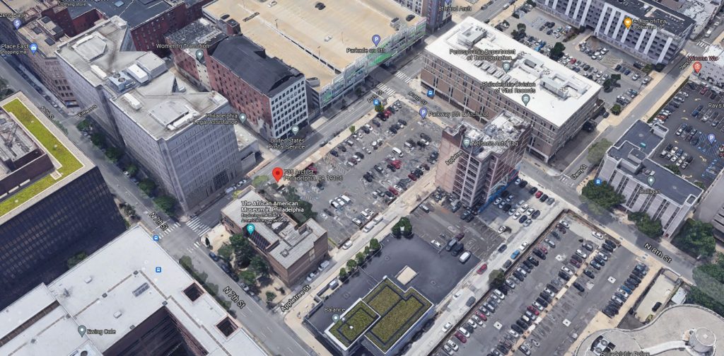 735 Arch Street. Looking southwest. Credit: Google Maps