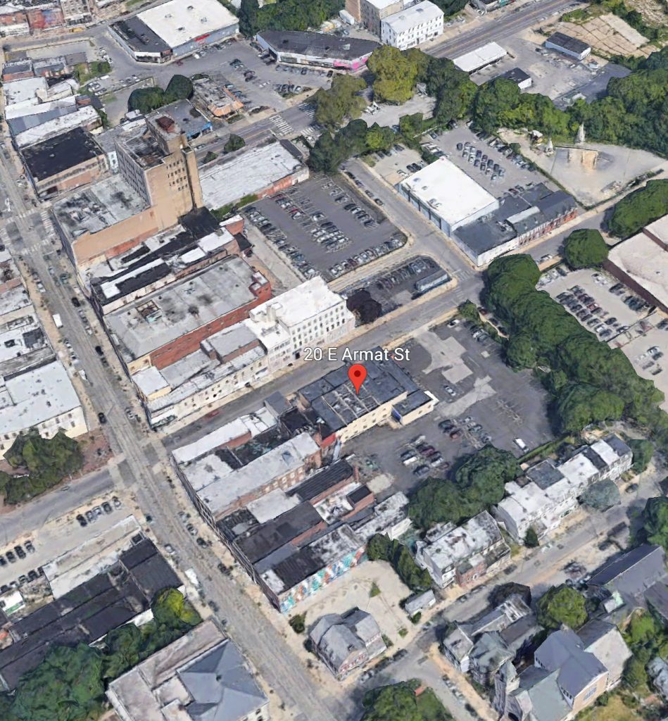 Aerial view of 20-46 East Armat Street. Credit: Google.