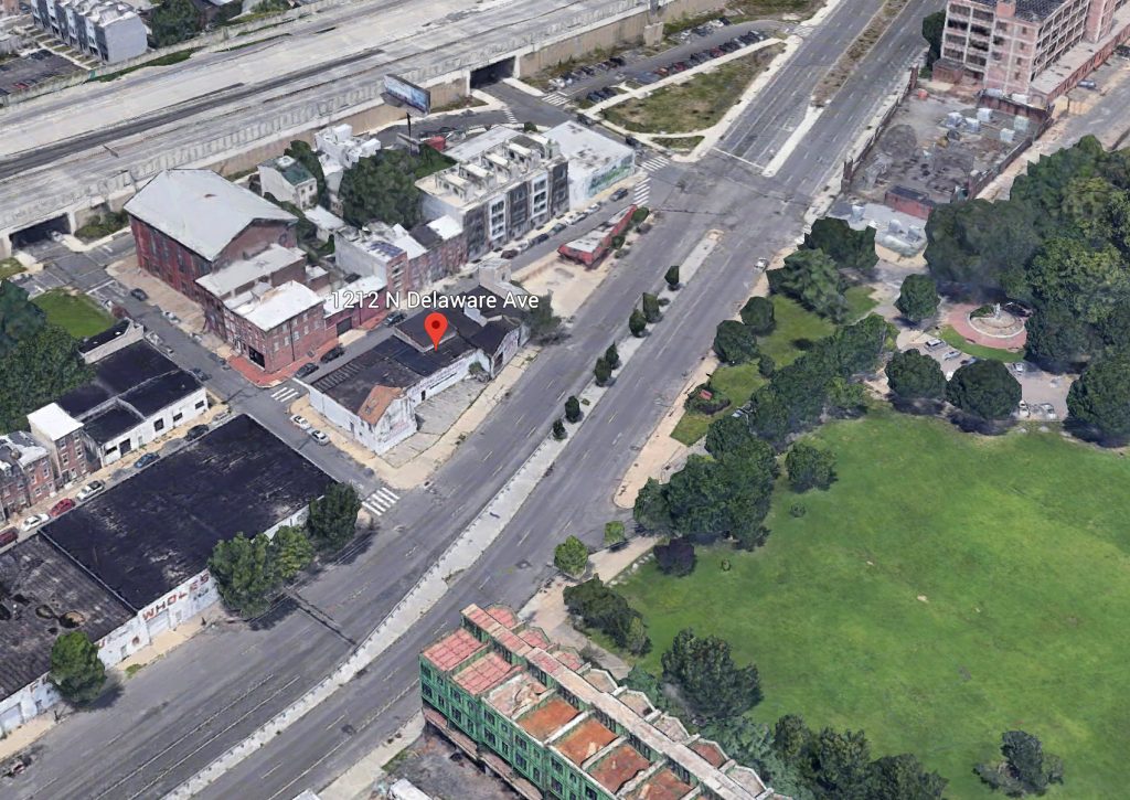 Current view of 1212-16 North Delaware Avenue. Credit: Google.