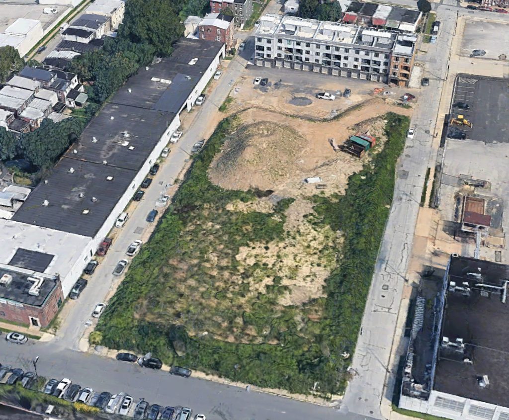 Aerial view of 3417 West Indiana Avenue. Credit: Google.