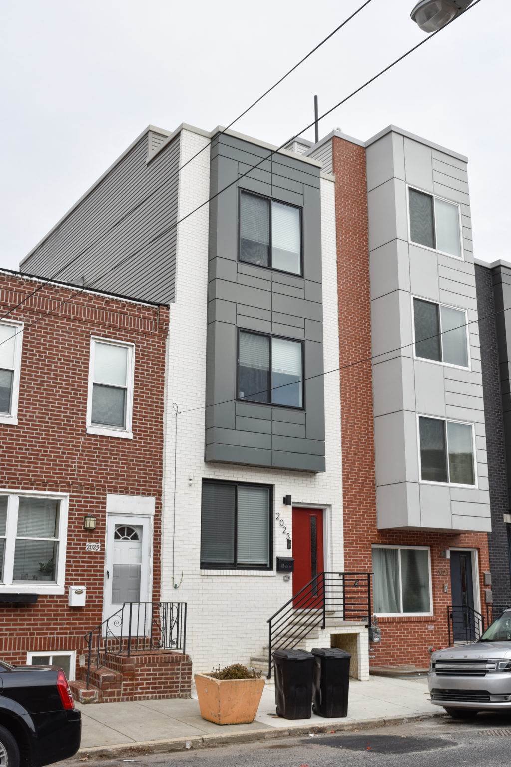 Construction Complete at ThreeStory Rowhouse at 2023 Oakford Street in