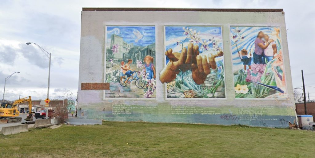 Mural at 2411 North American Street. Looking north. Credit: Google Maps