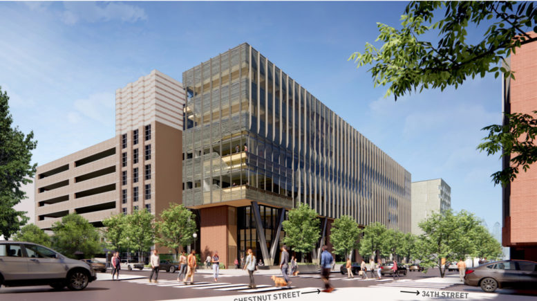 Rendering of Amy Gutmann Hall at 3317-33 Chestnut Street. Credit: Lake Flato Architects.