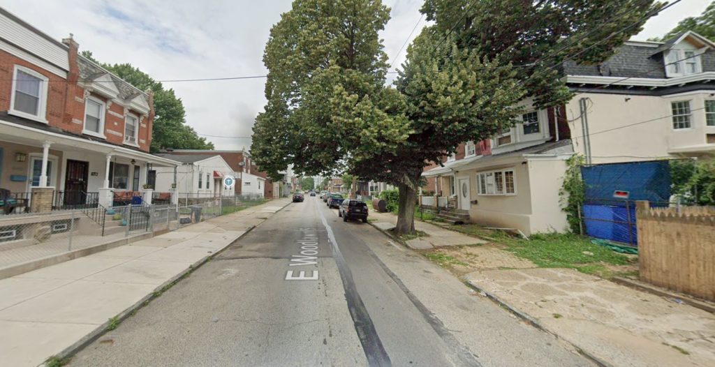 East Woodlawn Street, with 846 East Woodlawn Street on the left. Looking northeast. Credit: Google
