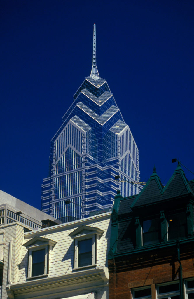 One Liberty Place looking northeast. Image by Russell Kord via Alamy