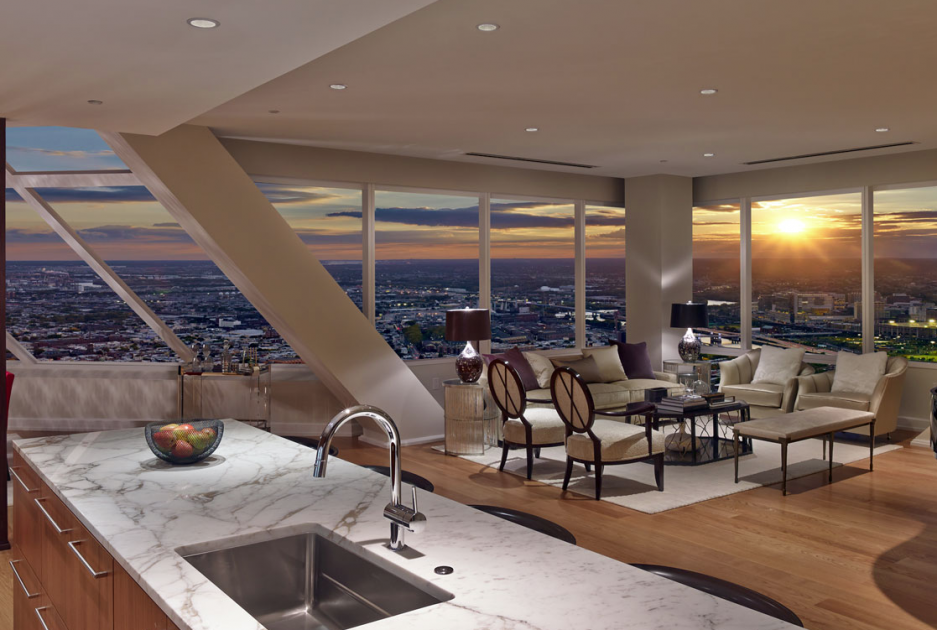 Penthouse at Two Liberty Place. Credit: The Residences at Two Liberty Place via Phillymag