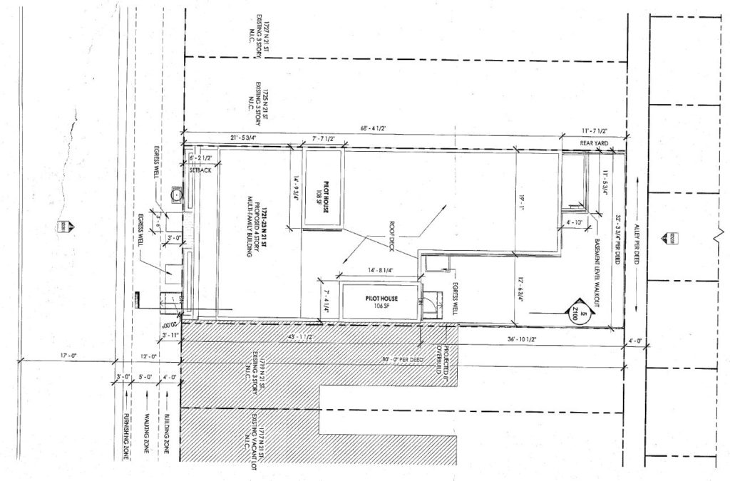 1721 North 21st Street. Site plan. Credit: Designblendz via the City of Philadelphia
