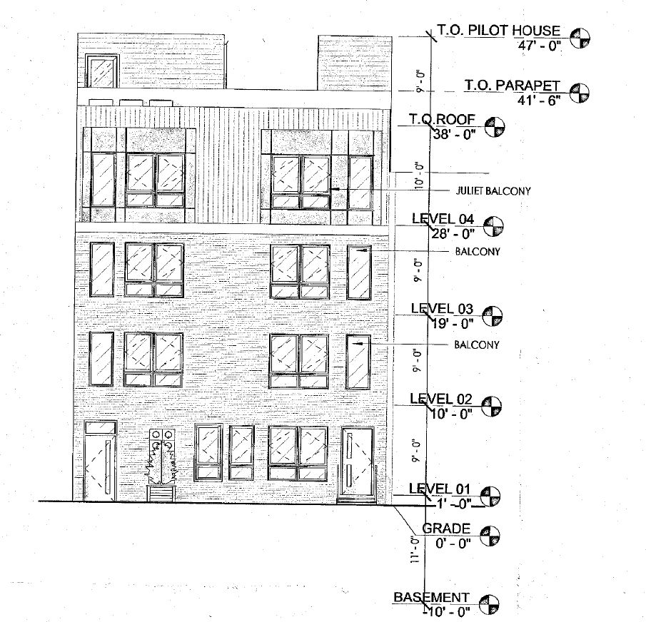 1721 North 21st Street. Building elevation (front). Credit: Designblendz via the City of Philadelphia