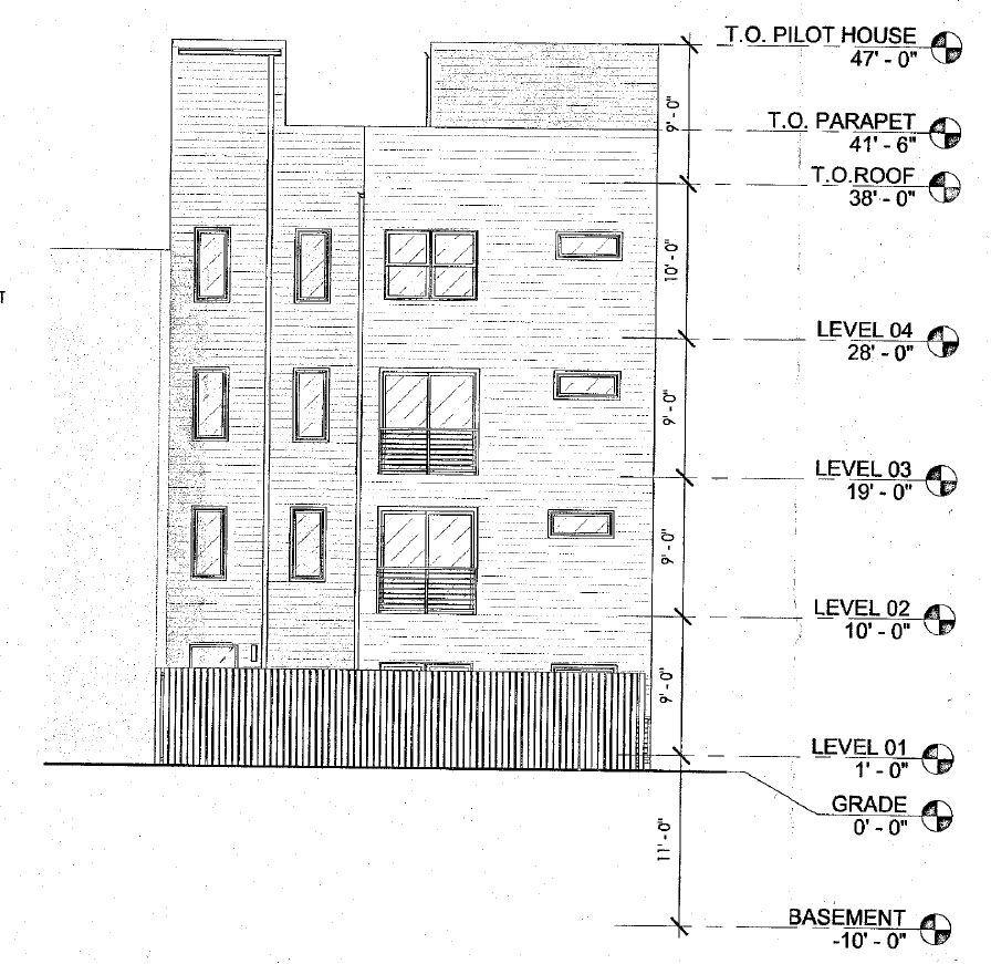 1721 North 21st Street. Building elevation (rear). Credit: Designblendz via the City of Philadelphia