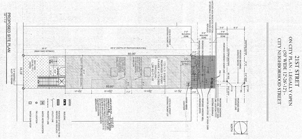 1725 North 21st Street. Site plan. Credit: Casalina Design Group Inc. via the City of Philadelphia