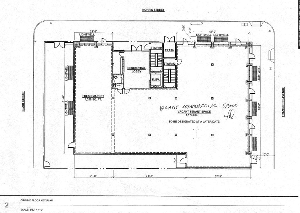 1868-74 Frankford Avenue. Floor plan. Credit: Paul Drzal via the City of Philadelphia