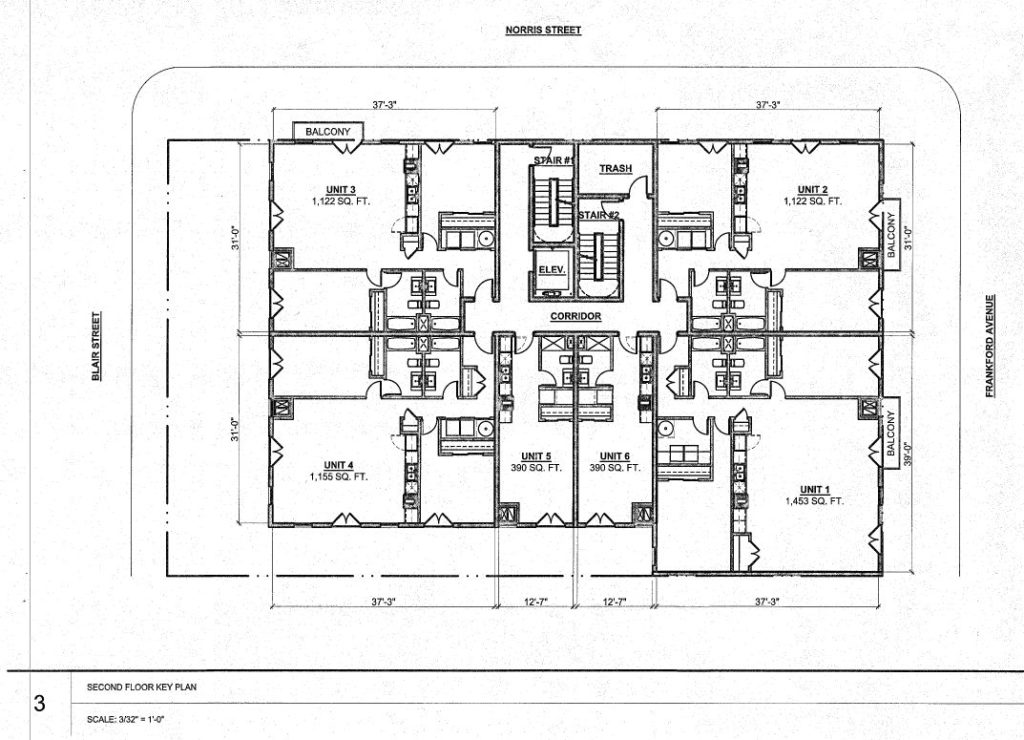 1868-74 Frankford Avenue. Floor plan. Credit: Paul Drzal via the City of Philadelphia