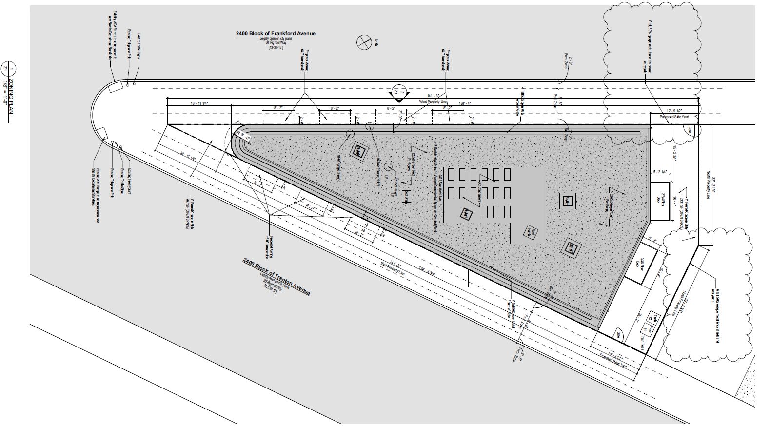 2401 Frankford Avenue. Site plan. Credit: Ambit Architecture via the City of Philadelphia