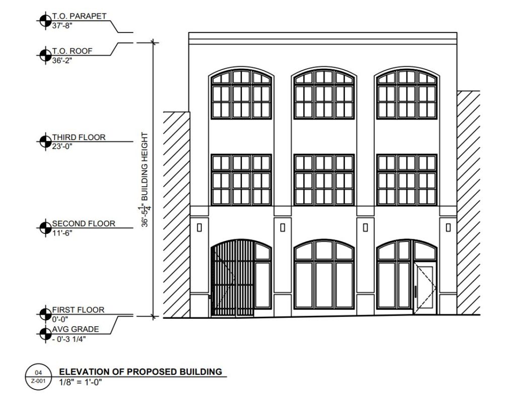 2525 Frankford Avenue. Building elevation (front). Credit: CANNOdesign via the City of Philadelphia