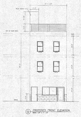2951 Frankford Avenue. Building elevation (front). Credit: Raymond F. Rola Architect via the City of Philadelphia