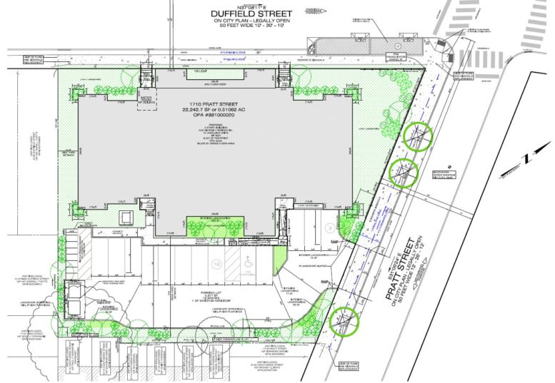 5127 Duffield Street. Site plan. Credit: Ruggiero Plante Land Design via the City of Philadelphia