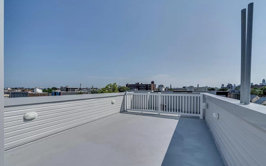 Roof deck at 539 West Berks Street via the development team