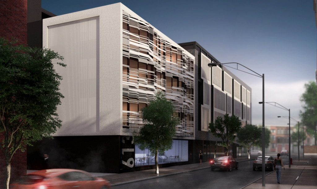 Original design for Bloc24 at 613 South 24th Street. Rendering credit: Campbell Thomas and LABhaus