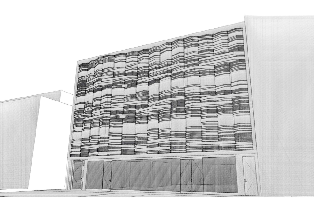 Original design for Bloc24 at 613 South 24th Street. Rendering credit: Campbell Thomas and LABhaus