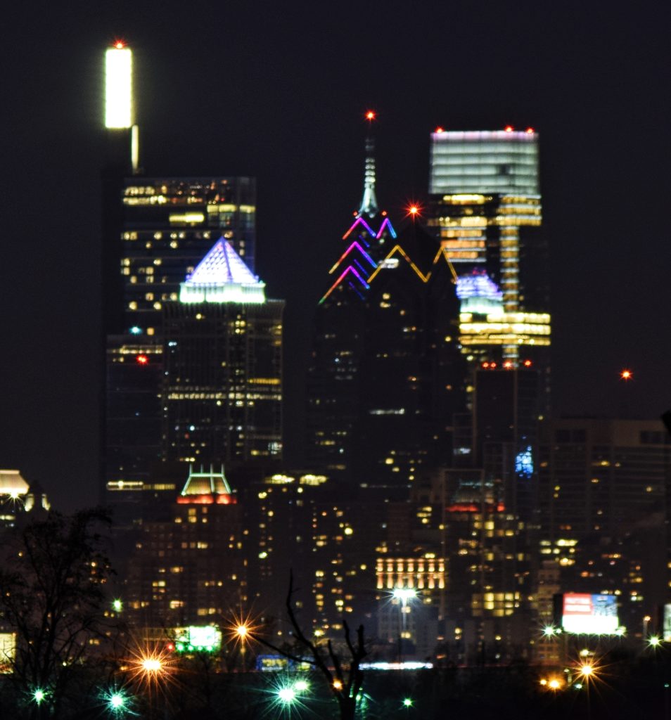 One Liberty Place disco lighting from New Jersey. Photo by Thomas Koloski