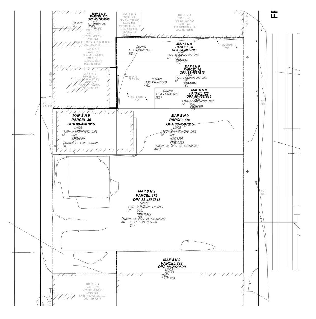 1120 Frankford Avenue. Existing site plan. Credit: BLT Architects via the Civic Design Review