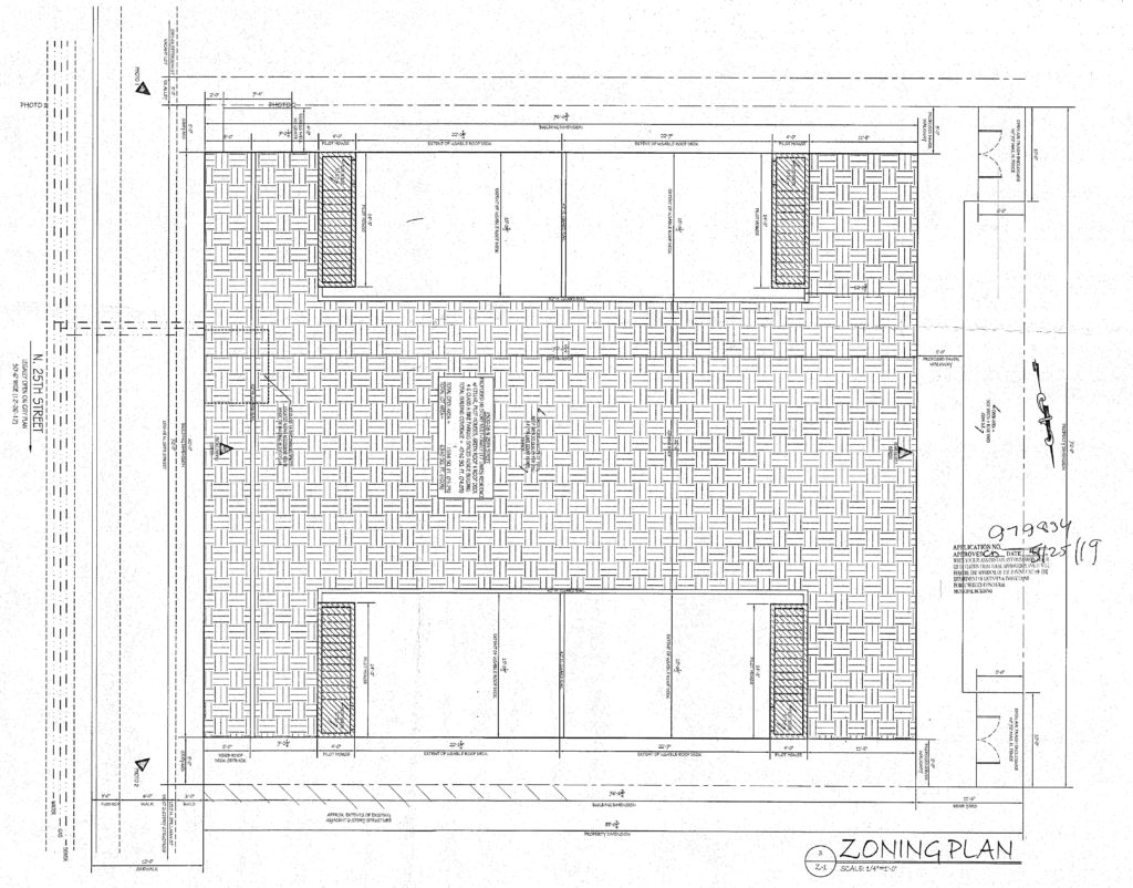 1502-08 North 25th Street. Site plan. Credit: KCA Design Associates via the City of Philadelphia