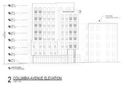 31 East Columbia Avenue. Building elevation. Credit: SITIO Architecture + Urbanism via the City of Philadelphia