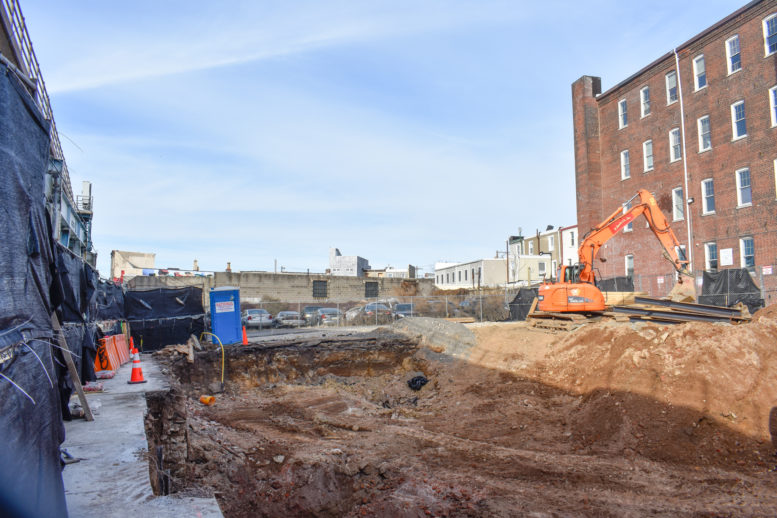 Excavation Underway at The Box Factory Lofts at 31 East Columbia Avenue