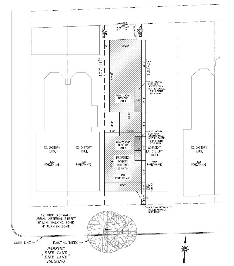 4029 Powelton Avenue. Site plan. Credit: Cadre Design & Development via the City of Philadelphia