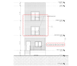 Rendering of 1232/1236 West Erie Avenue. (Each building features same design). Credit: Parallel Architecture Studio.