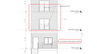 Rendering of 1232/1236 West Erie Avenue. (Each building features same design). Credit: Parallel Architecture Studio.