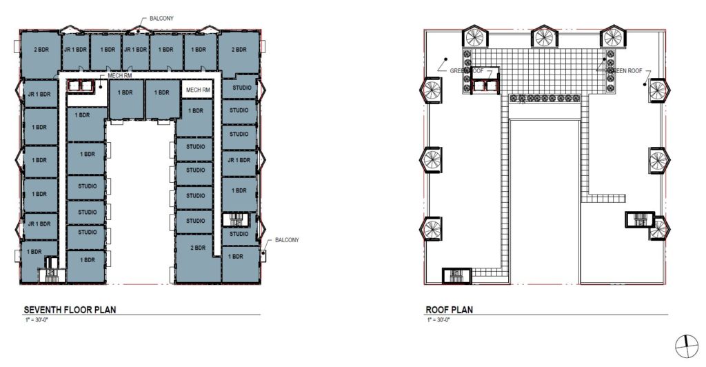 922 North Broad Street. Floor plans. Credit: Coscia Moos Architecture via the Civic Design Review