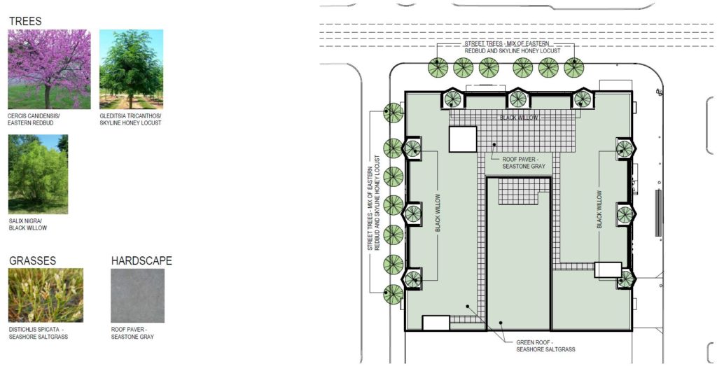 922 North Broad Street. Landscape plan. Credit: Coscia Moos Architecture via the Civic Design Review