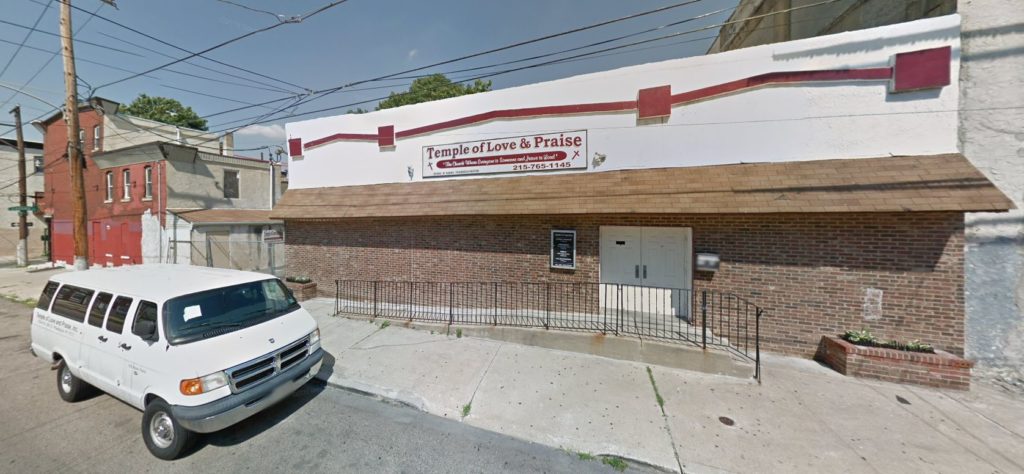 The Temple of Love & Praise at 1539 North 26th Street, prior to demolition. July 2017. Credit: Google Maps