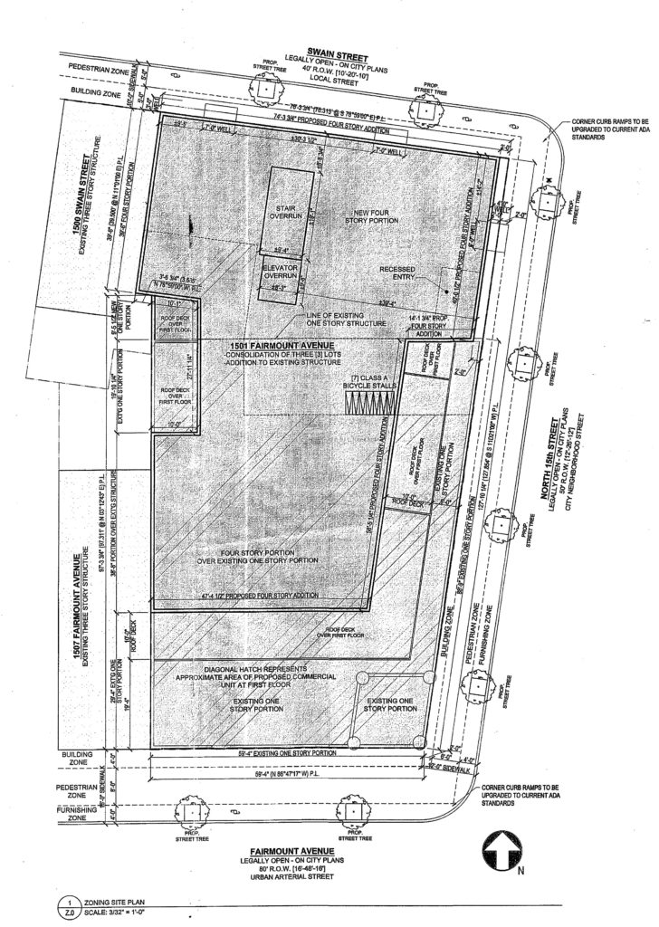 1501 Fairmount Avenue. Site plan. Credit: Harman Deutsch Ohler Architecture via the City of Philadelphia