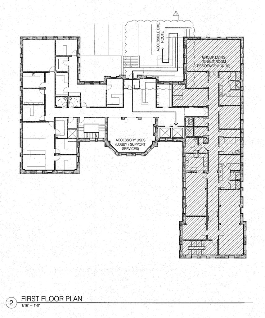 The Project HOPE development at 115 East Huntingdon Street. Floor plan. Credit: Cecil Baker + Partners Architects via the City of Philadelphia
