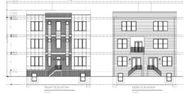129 East Cumberland Street. Building elevations. Credit: KCA Design Associates via the City of Philadelphia