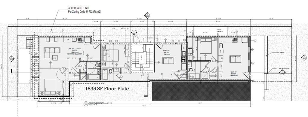 5007 Pentridge Street. Ground floor plan. Credit: Ambit Architecture via the City of Philadelphia