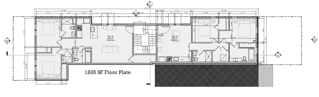 5007 Pentridge Street. Third floor plan. Credit: Ambit Architecture via the City of Philadelphia