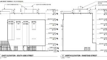 26 South 42nd Street. Building elevations. Credit: Coscia Moos Architecture via the City of Philadelphia