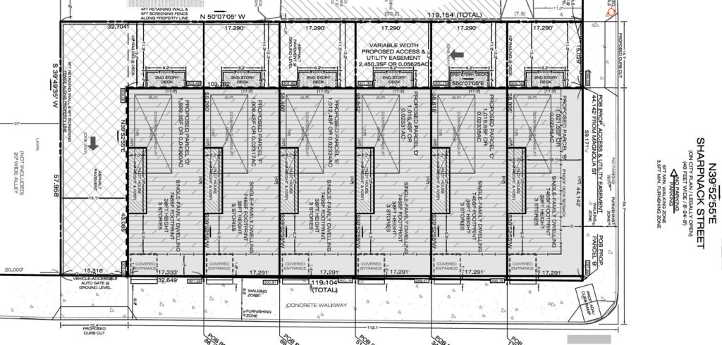 80 East Sharpnack Street. Site plan. Credit: Ruggiero Plante Land Design via the City of Philadelphia