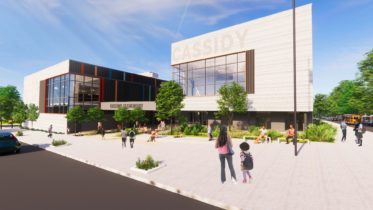 Lewis C. Cassidy Elementary School at 6523 Lansdowne Avenue. Credit: Ewing Cole via the Civic Design Review