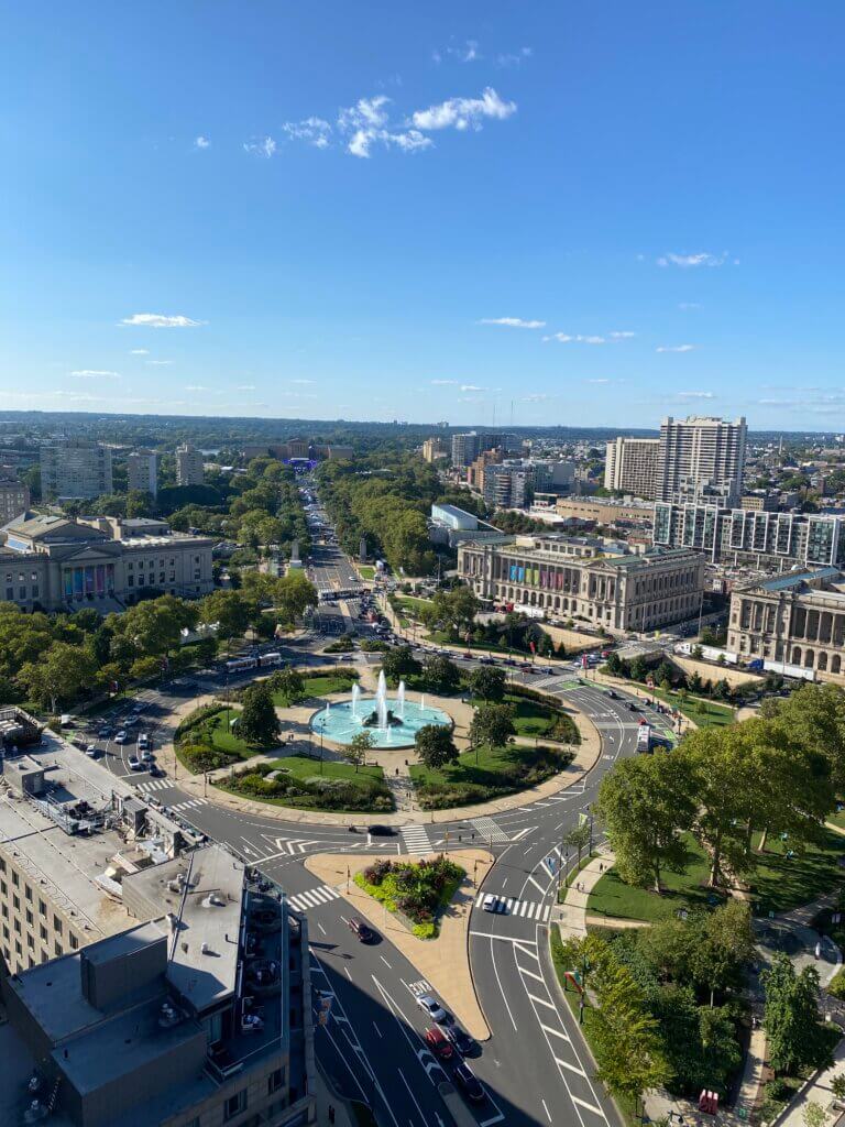 View from the Terrace on 18th at 1776 Benjamin Franklin Parkway. Credit: Pearl Properties