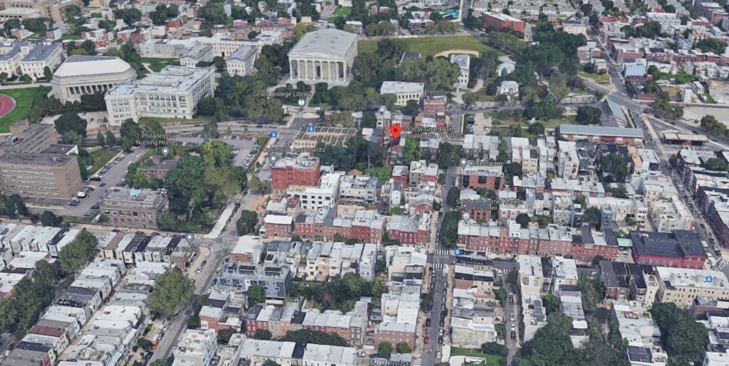 2006 West Girard Avenue. Aerial view. Credit: Google Maps